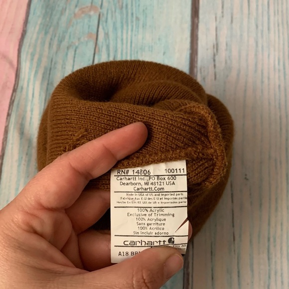 Brown unisex carhartt beanie - Picture 6 of 6